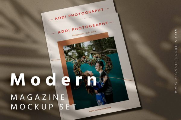 57 现代品牌杂志画册PS样机集Modern Magazine Mockup Set