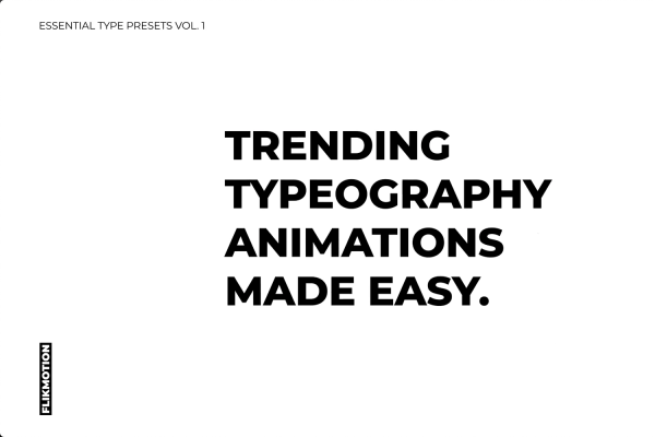 011 30个很酷的文字动画预设模板 Essential Typography Toolkit
