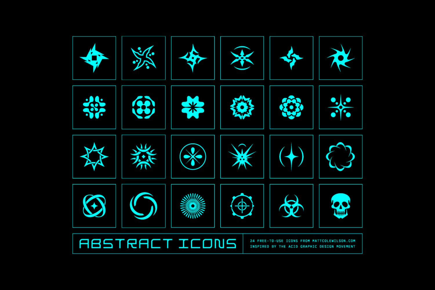 1405 24款酷炫矢量抽象艺术小图标素材 icons