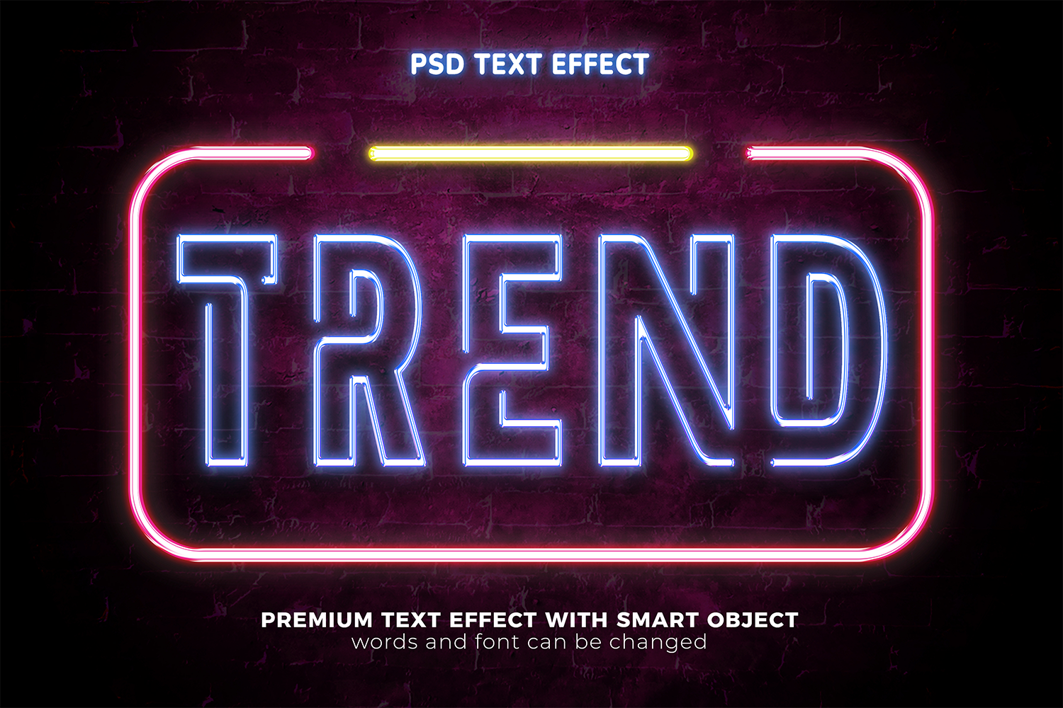 1434 5款霓虹灯发光文字PS样式模板 Neon Light Text Effect Set