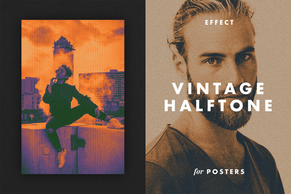 1453 海报复古半调图片PS特效样式Vintage-Halftone-Effect-for-Posters