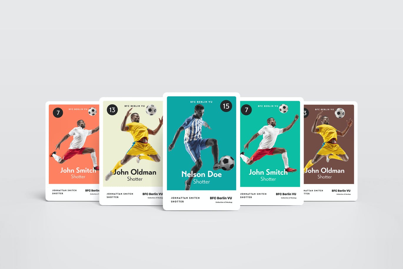 33 高品质的少见稀有欧洲杯世界杯欧冠中超甲A足球球星卡片包装设计VI样机展示模型mockups