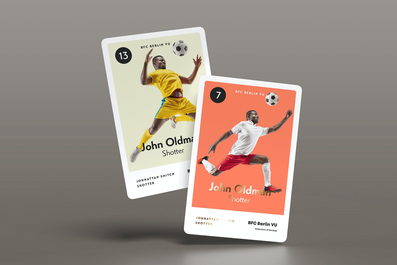 33 高品质的少见稀有欧洲杯世界杯欧冠中超甲A足球球星卡片包装设计VI样机展示模型mockups