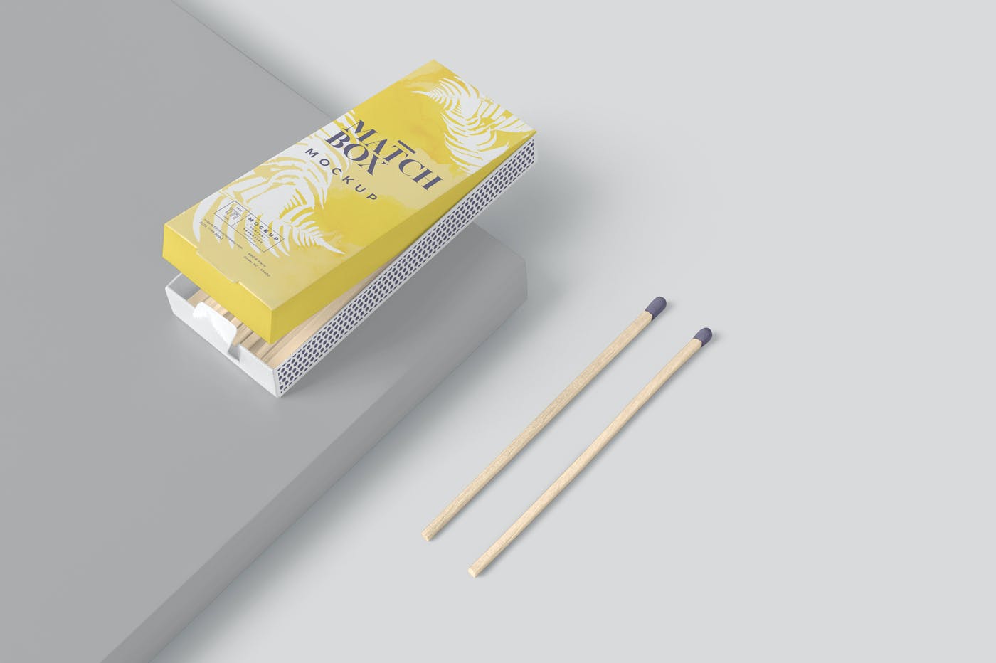 39 矩形火柴盒外包装设计样机模板 match-box-mockups