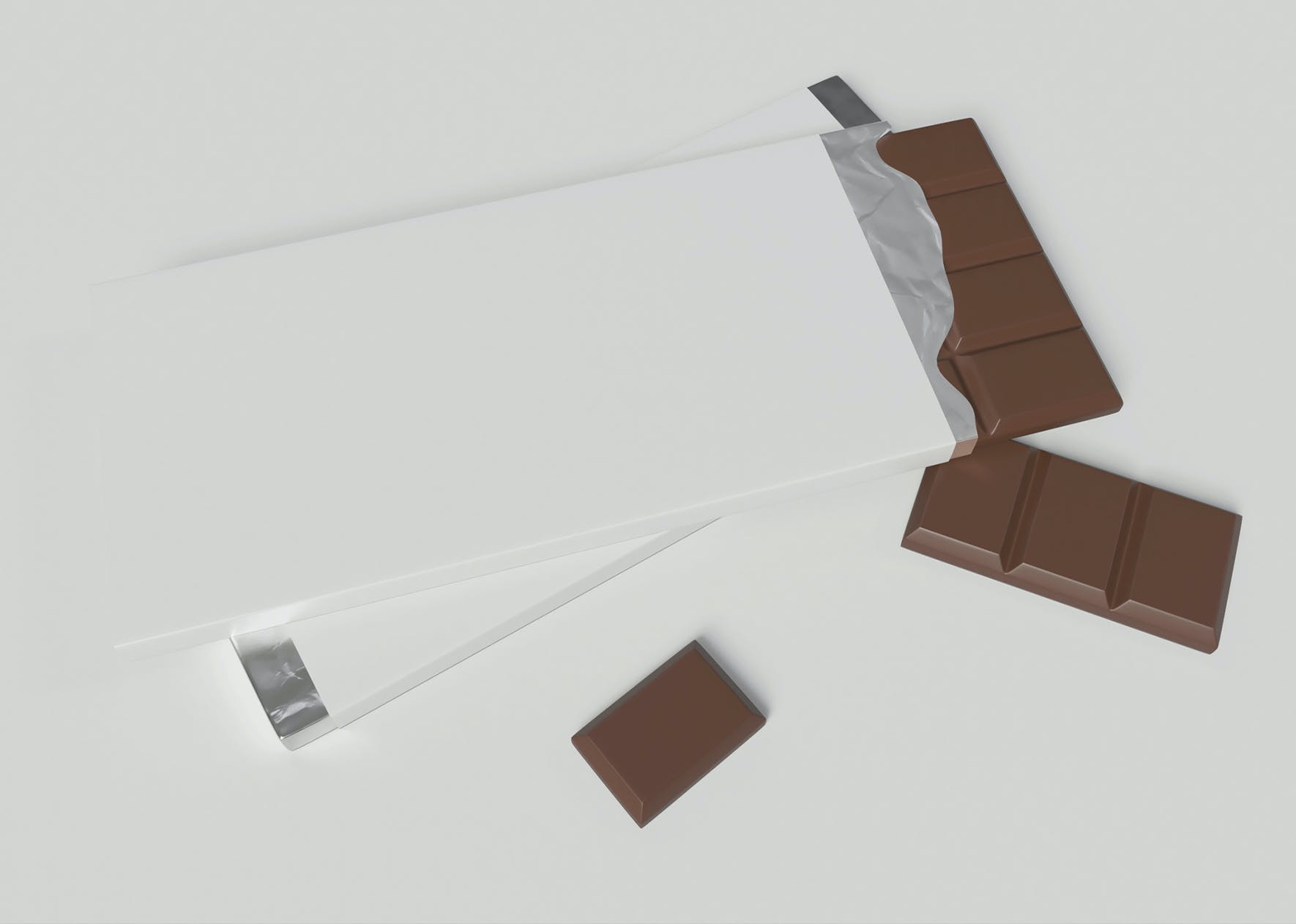 41 巧克力零食包装设计样机模板v2 Wrapped Chocolate Mockup