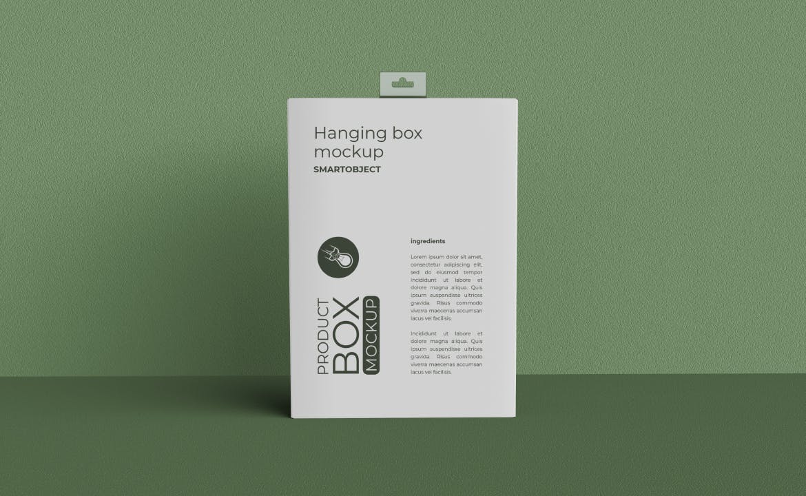48 挂耳产品包装盒设计PS样机模板 Hanging Box Mockup