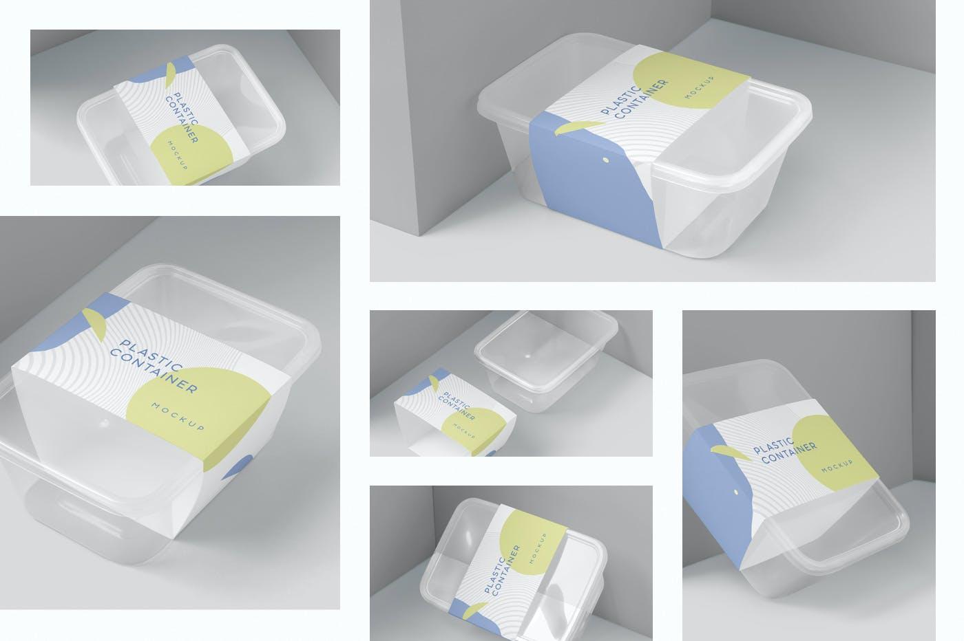 54 矩形外卖盒腰封纸套包装样机psd模板 Rectangular Box Sleeve Packaging Mockups