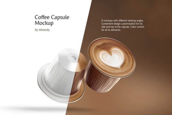 23 咖啡胶囊包装设计PS样机Coffee Capsule Mockup