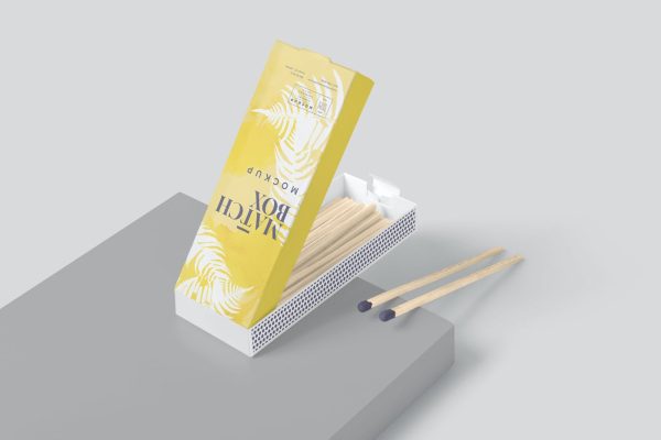 39 矩形火柴盒外包装设计样机模板 match-box-mockups