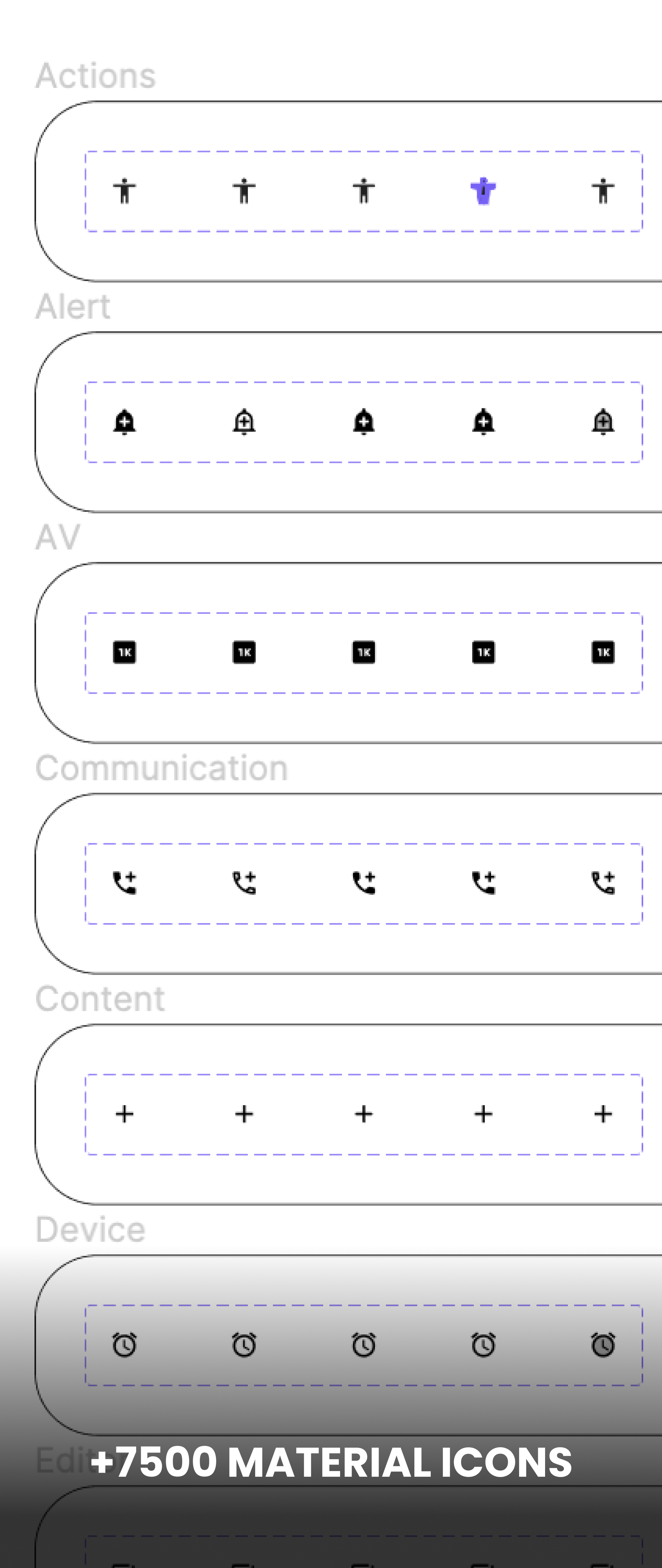 1538 7500多款Fig图标UI设计常用icon素材 +7500 Material Icons