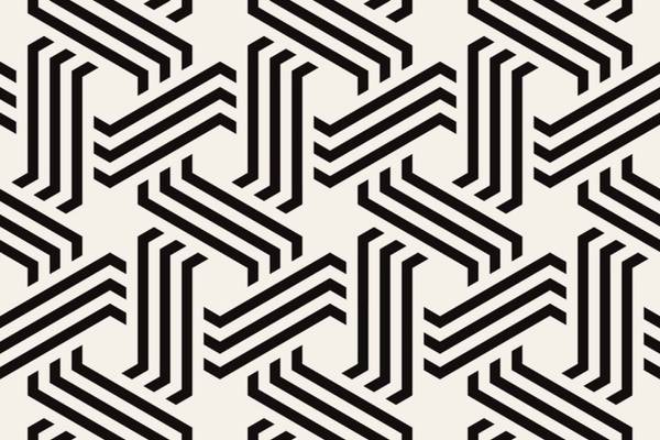393 单色几何图形无缝背景素材Monochrome Seamless Patterns Set