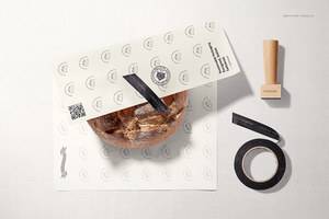 7 面包食品安全纸品牌VI样机套装Noissue Food Safe Paper Mockup Set 6387948