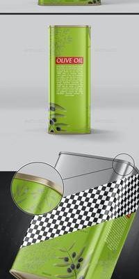 43 橄榄油锡罐包装设计样机 (psd)Olive Oil Tin Can Mockup 31604250