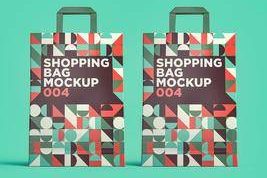 87 塑料光面无纺布袋手提袋购物袋外观品牌设计样机v4 Shopping Bag Mockup 004