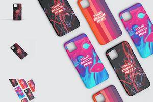 107 苹果iPhone手机壳图案设计样机素材 Phone Case Mockup