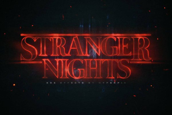 1729 神秘暗黑发光PS文字样式一键生成特效 Stranger Things Text Effect