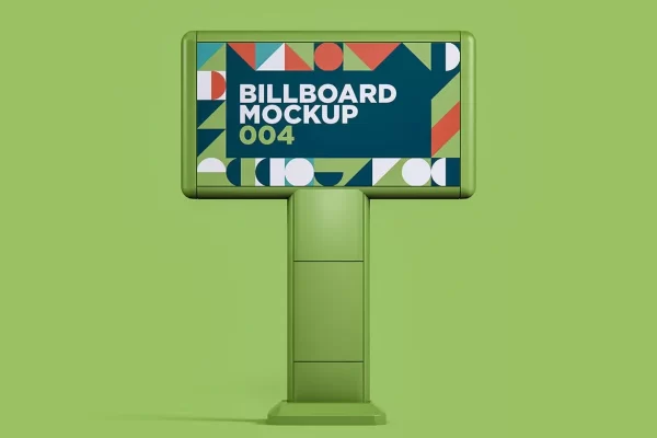 74 广告牌大牌广告位广告展示模型设计样机v4 Billboard Mockup 004