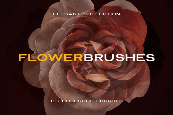1964 15款逼真植物花卉花朵PS笔刷 FLOWER PHOTOSHOP BRUSHES