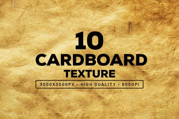 1980 10款金色牛皮纸纸张褶皱肌理高清背景素材 10 Cardboard Texture