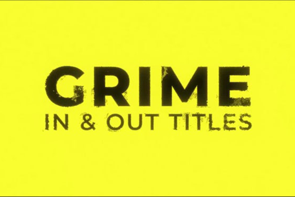 2032 破损墨迹打印效果标题LOGO文字AE PR样式视频模板 Grime In & Out Titles Or Logo