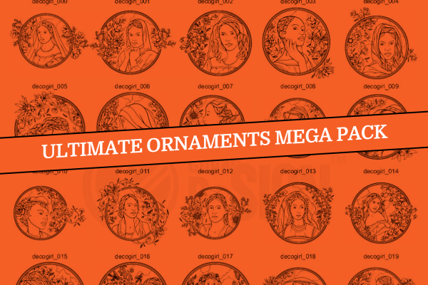 2081 12800款矢量简笔画花纹图案设计装饰元素合集包Ultimate Ornaments Mega Pack
