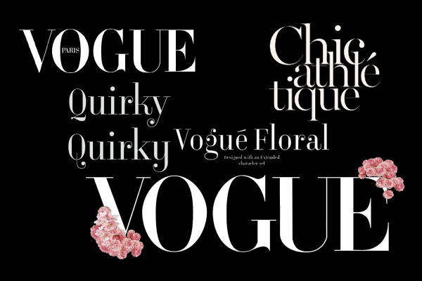 2369 时尚英文杂志英文衬线字体 Vogue Paris + Vogue Floral