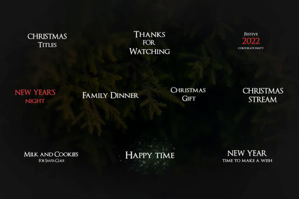 2488 圣诞新年烟花文字标题特效视频AE模板 Christmas Magic Titles