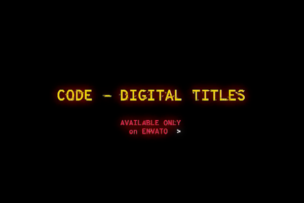 2502 复古游戏进程代码文字动画AE特效模板 Code – Digital Titles