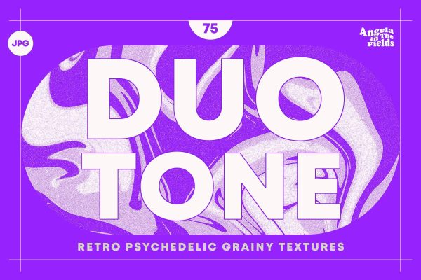 2505 70年代复古迷幻流体渐变双色抽象海报背景设计包Duotone Psychedelic Textures