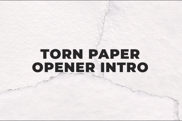 2551 潮流撕纸定格视频动画AE特效模板 Torn Paper Slideshow