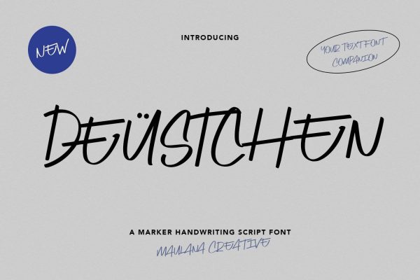 2585 白板笔POP英文手写字体 Deustchen Marker Handwriting Script