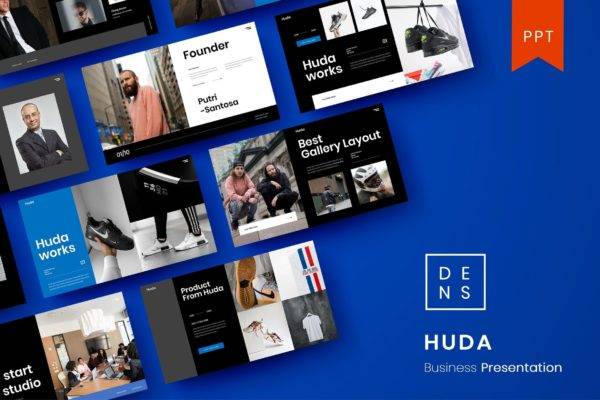 23 Huda – 运动品牌演示PPT模板