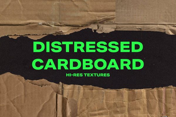 2639 高清潮流复古毛边褶皱硬纸板瓦楞纸海报设计png免抠背景图片素材 Distressed Cardboard Textures