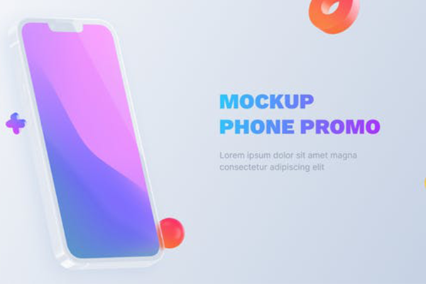 2986 UI作品集设计手机屏幕演示视频动画AE动态样机模版 Glass Phone – App Promo Phone Mockup