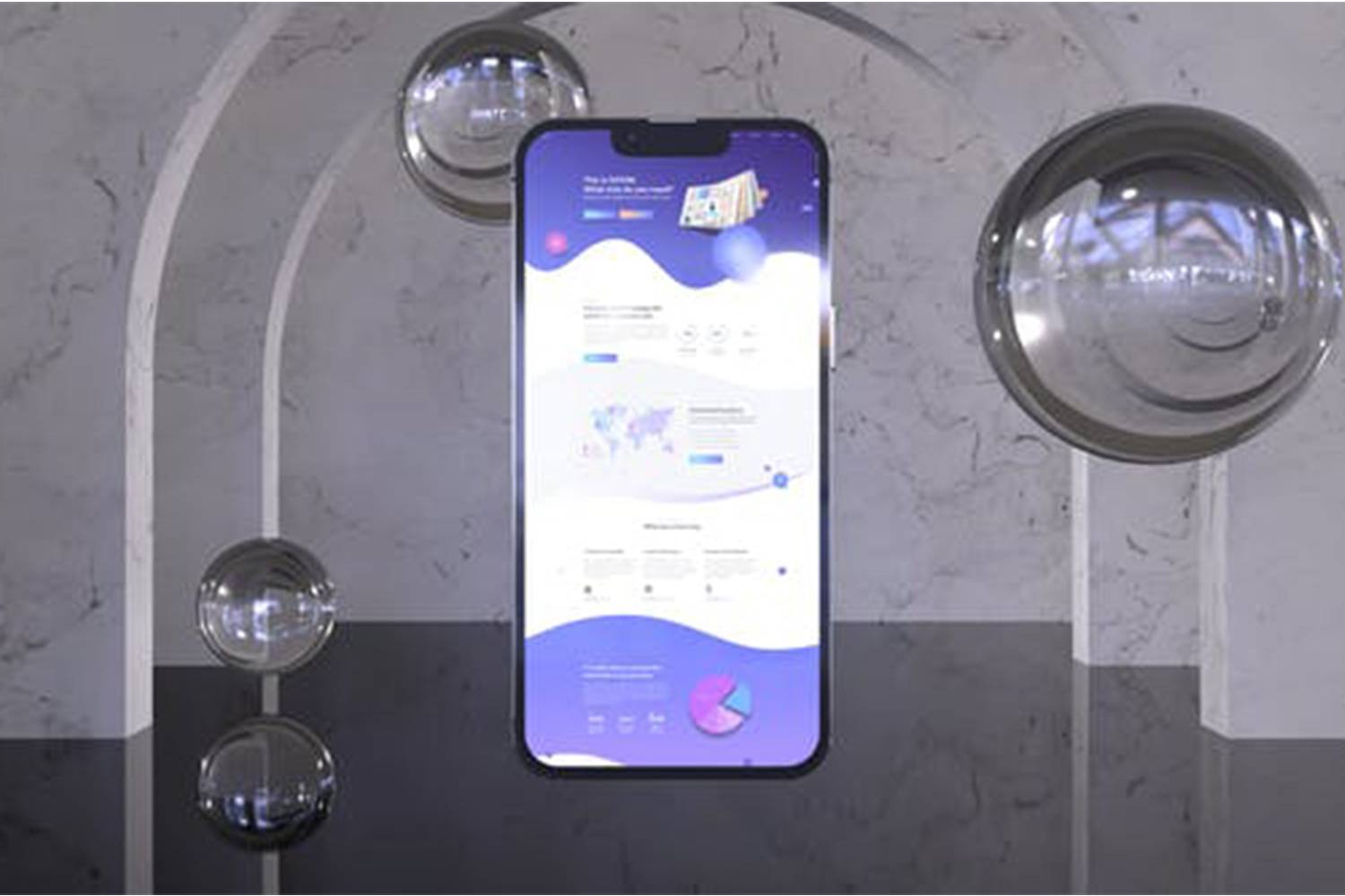 2991 3D场景UI作品设计手机屏幕APP演示视频动画AE动态样机模版Phone 13 Presentation Mockup _ 果觅网 ...