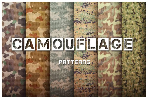 3051 38款矢量无缝军事迷彩印花图案素材 Camouflage Patterns Set