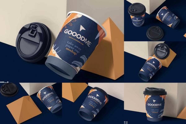 3134 6款场景一次性水杯咖啡杯带盖饮料纸杯PSD样机 Paper Cup Mockups