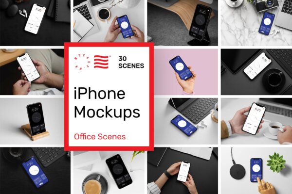 3233 30款APP网页设计iPhone 11手机屏幕展示样机模板 iPhone 11 Mockups Pack