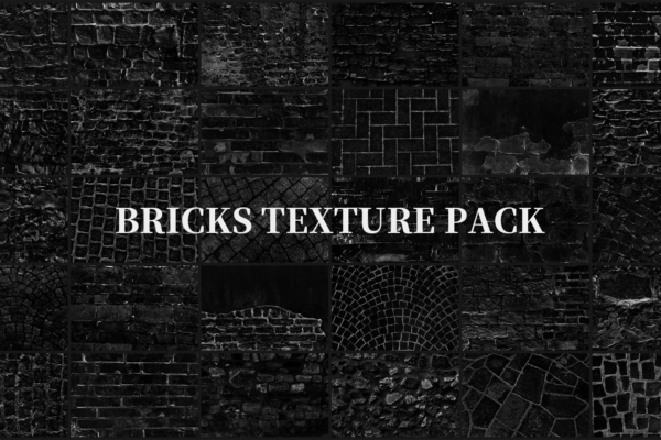 3235 31款黑色墙面砖头肌理质感背景素材 Bricks Texture Pack