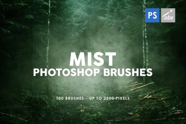 3247 100款烟雾水雾PS笔刷素材 100 Mist Photoshop Stamp Brushes