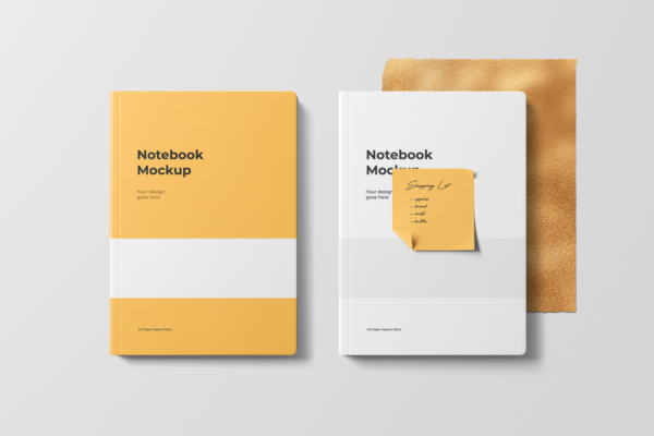 3482 笔记本便签商业VI品牌设计PSD样机 Notebook Mockup