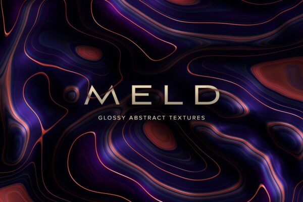 3494 15款抽象艺术科幻未来扭曲液态金属海报背景纹理高清图片笔刷设计素材 Meld Glossy Abstract 3D Textures
