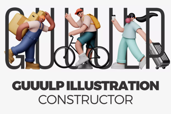 3582 趣味创意卡通时尚青年人物3D立体插图插画png免抠图片设计Fig素材Guuulp Illustration Constructor