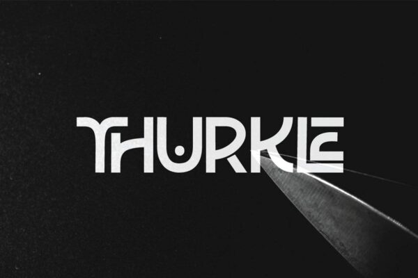 3635 创意硬朗标题英文新衬线字体下载 Thurkle Font