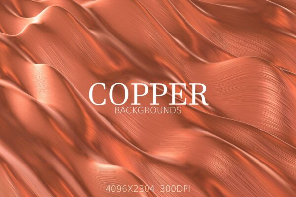 3705 6款高清红铜拉丝液化山脉背景素材 Copper Backgrounds