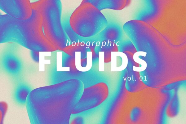 3711 5款高清全息液体水滴微生物背景素材 Holographic Fluids Vol. 01