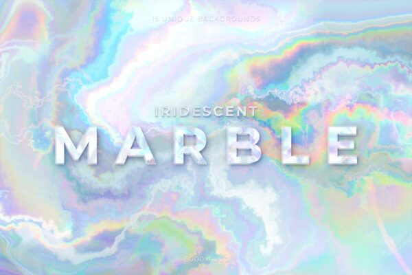 3726 15款热力图镭射全息背景素材 Iridescent Marble Backgrounds