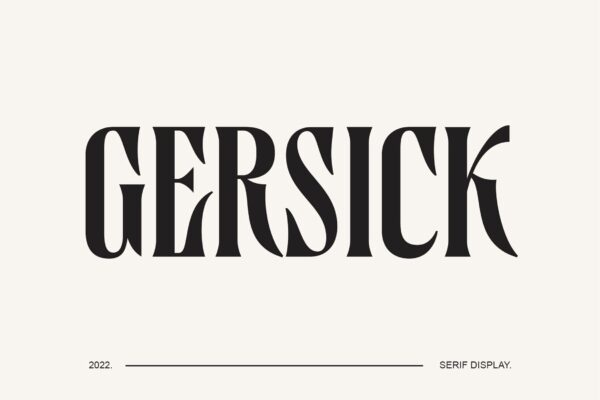 3955 Gersick复古哥特时尚现代品牌logo海报杂志请柬封面标题英文艺术字体 Gersick Vintage Font@GOOODME.COM