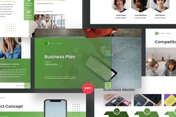 4023 简约时尚高端专业的商务商业计划PPT模板幻灯片 business-plan-powerpoint-template