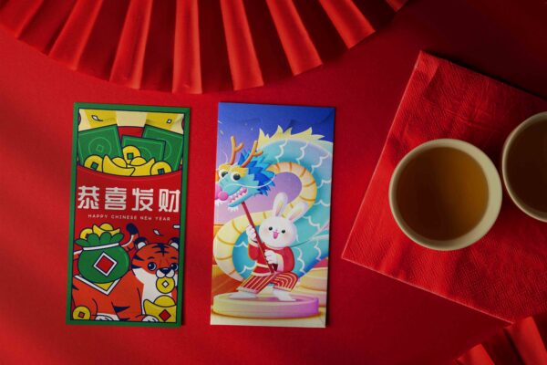 4142 4款新年红包PSD样机 Chinese New Year Envelope Mockups@GOOODME.COM